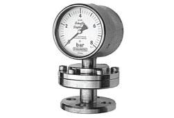 Budenberg 91-CFN Schaffer Diaphragm Gauge, Stainless Steel with Flanged Connection