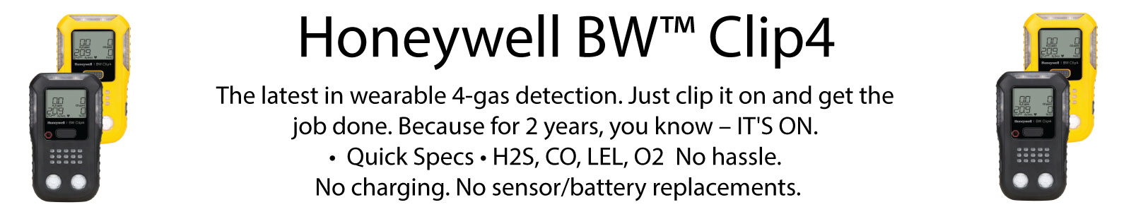 Honeywell BW Clip4 Multi Gas Detector