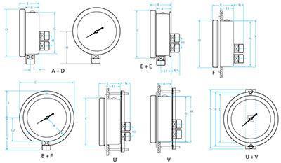 PBG Pressure Gauge by Rhomberg configurations